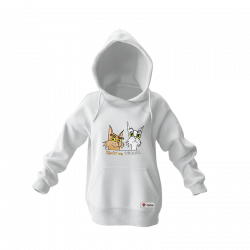 Simit ve Peynir Kapüşonlu Sweatshirt