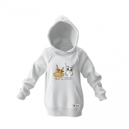 Simit ve Peynir Kapüşonlu Sweatshirt