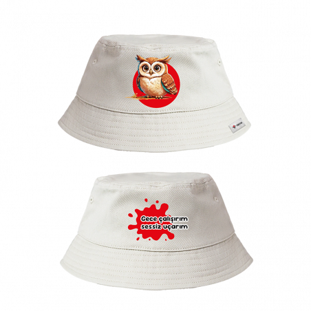 Sevimli Hayvanlar Serisi Baykuş Bucket Şapka