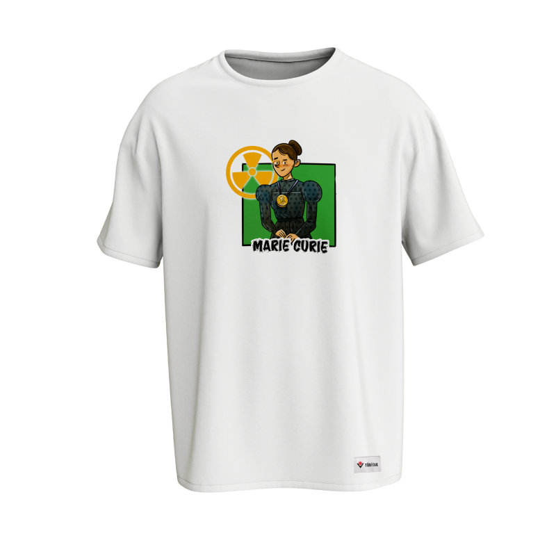 Çizgi Bilim Serisi - Marie Curie Tişört (Erkek)