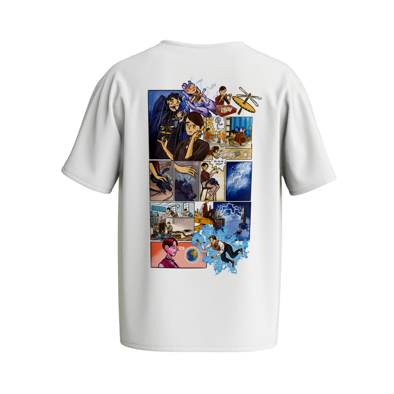 Çizgi Bilim Serisi - Nikola Tesla Tişört (Erkek)