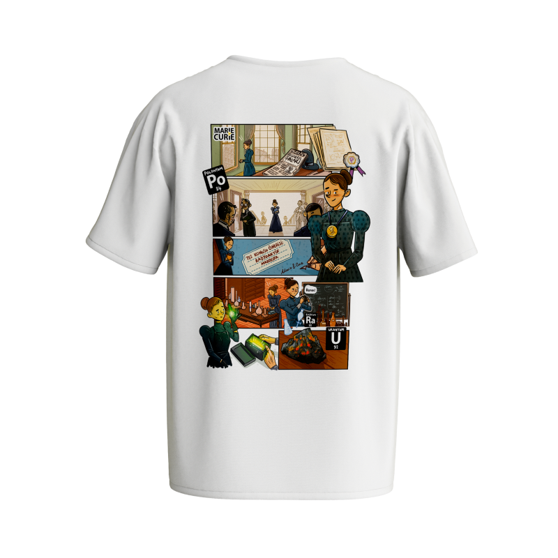 Çizgi Bilim Serisi - Marie Curie Tişört (Kadın)