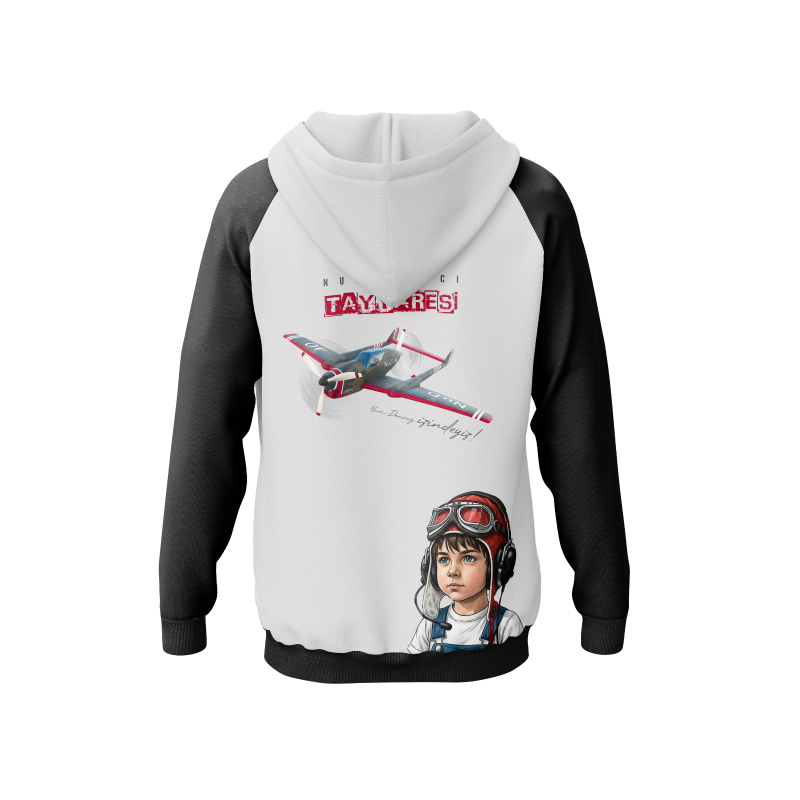 Nuri Demirağ Kapşonlu Fermuarlı Sweatshirt (Erkek Çocuk)