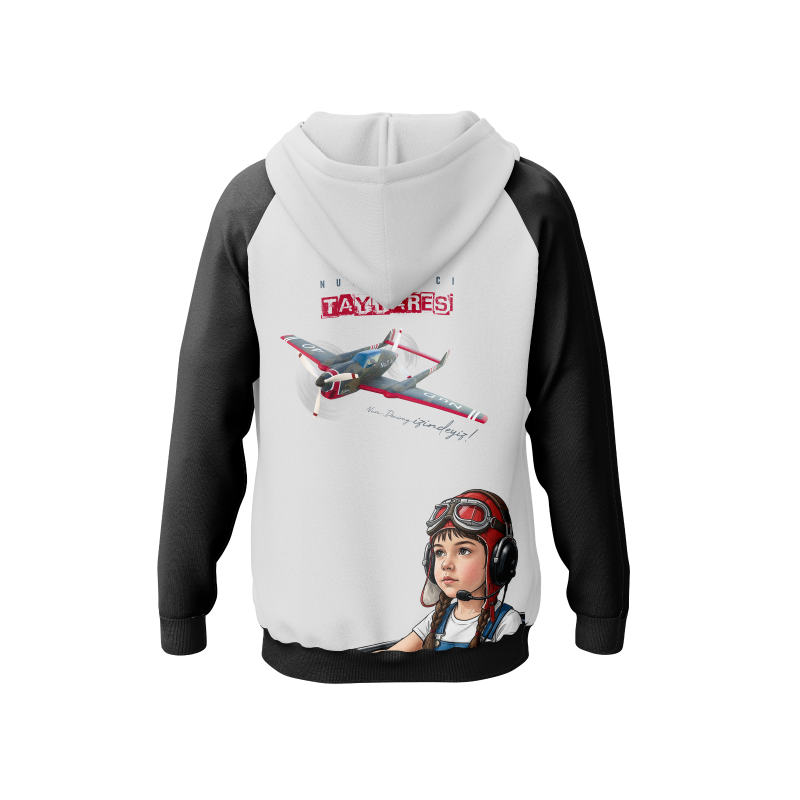 Nuri Demirağ Kapşonlu Fermuarlı Sweatshirt (Kız Çocuk)